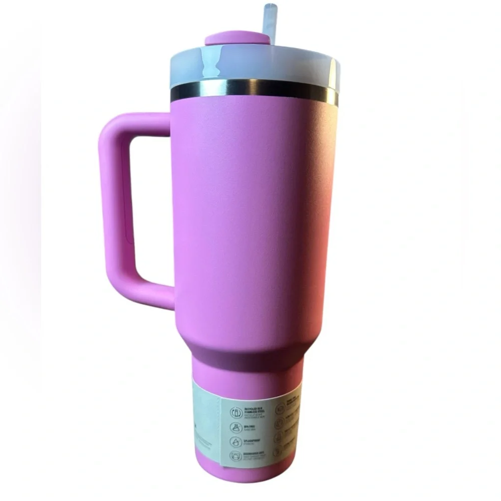 Stanley FlowState Quencher H2.O Tumbler ~ Peony ~40oz Tumbler With Lid&Straw NIB - Picture 2 of 6